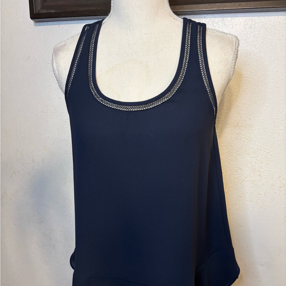 LOFT Navy Sleeveless Blouse